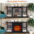 48" TV Stand With 18" Insert Electric Fireplace And Open Storage Shelves Media Console For Tvs Up To 55"-1031216632