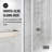 VIGO Satro E-Class 52"–60" W x 74" H Semi-Frameless Double Sliding Shower Door in Brushed Nickel with Clear Tempered Glass-124638808