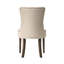 Ensemble de 2 chaises de salle à manger rembourrées en tissu, beige et chêne vieilli-1548445038