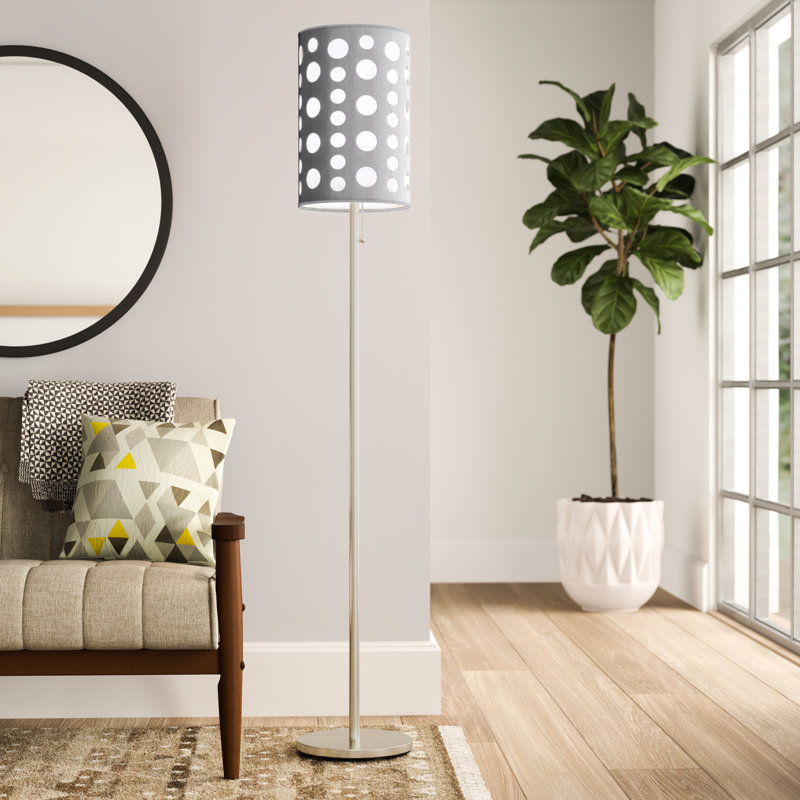 Lampe sur pied 62 po O'Connell, Gris