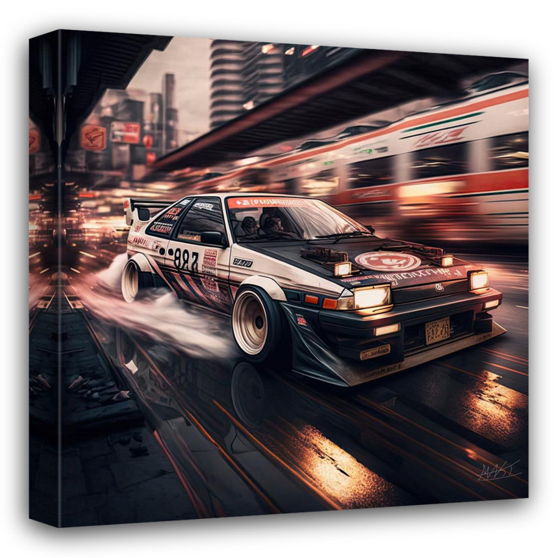 "Drifting in Style III" de Maki par Deundria - impression sur toile tendue, H 15 po x l 15 po x P 1,5 po