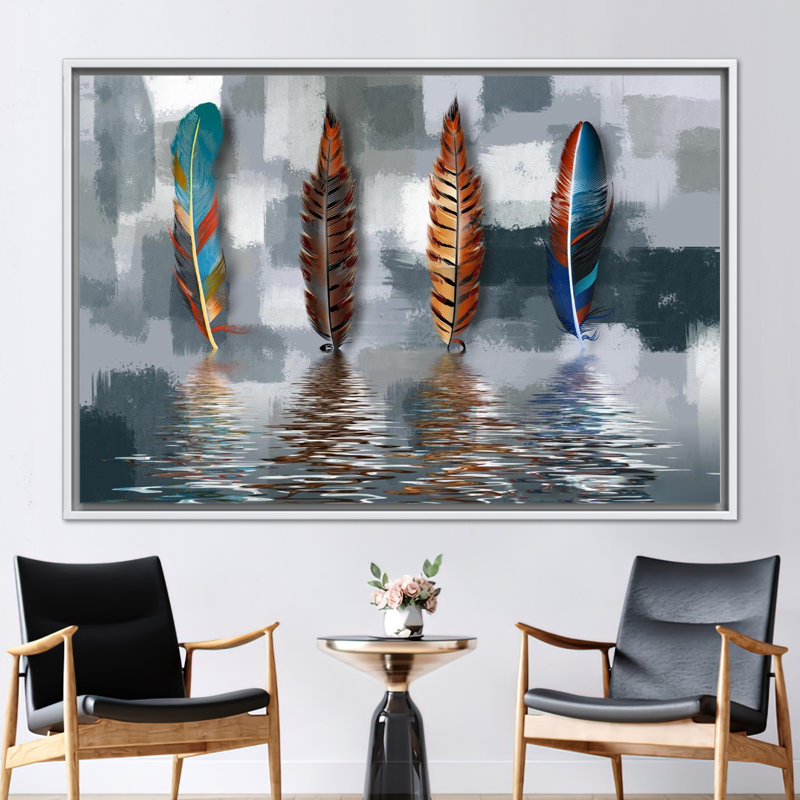 Print on Canvas, White, Framed Print without Mat, 40 cm H x 60 cm W