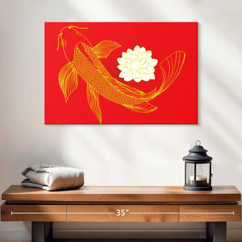 Oriental Koi Fish, 20" H x 30" W