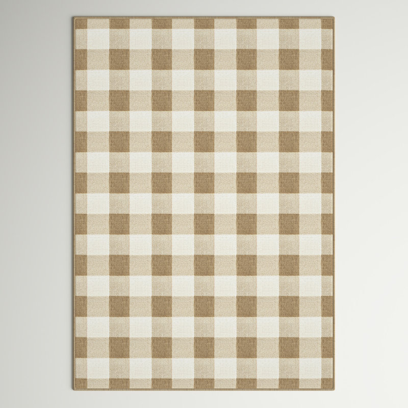 Tapis brun clair / ivoire Lyle, Rectangle 2 pi 5 po x 4 pi 5 po