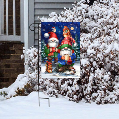 Warm Wishes Gnomes Garden Flag
