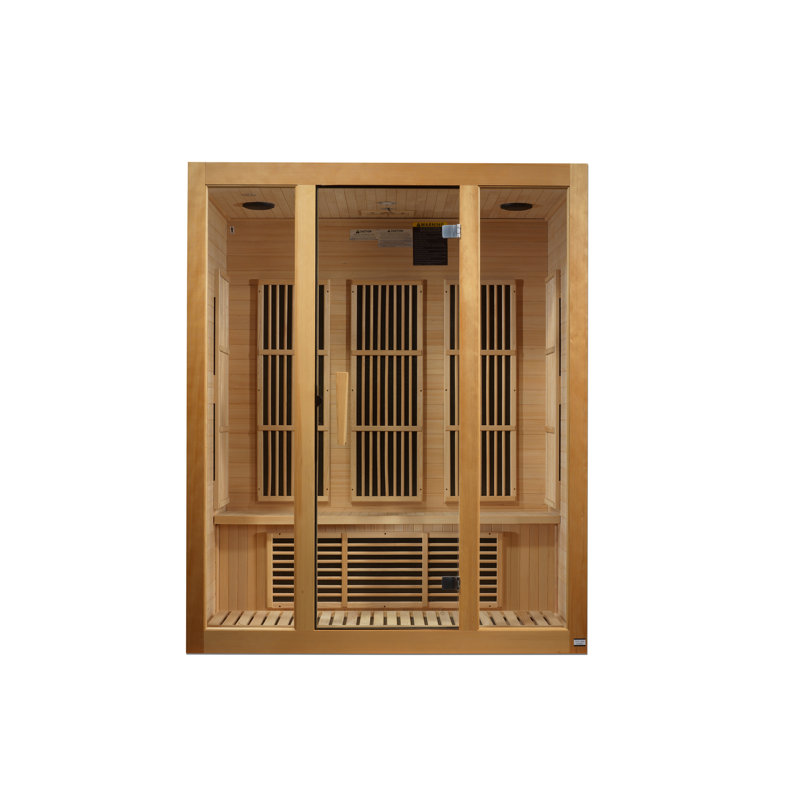 Dynamic Infrared Bellevue 3 - Person Bluetooth Compatible FAR Infrared Sauna in Hemlock