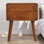 Solid Wood Curved Chestnut Nightstand