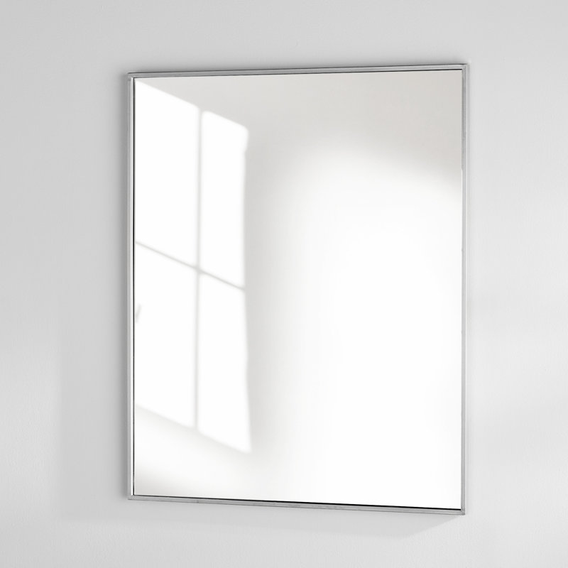 Sabine Metal Rectangle Wall Mirror, 36" x 20", Silver