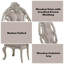 Fauteuil 2 pièces Ragenardus, tissu et finition blanc antique-1989866720-1989866727