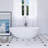 66.9 Inch Freestanding Solid Surface Soaking Bathtub