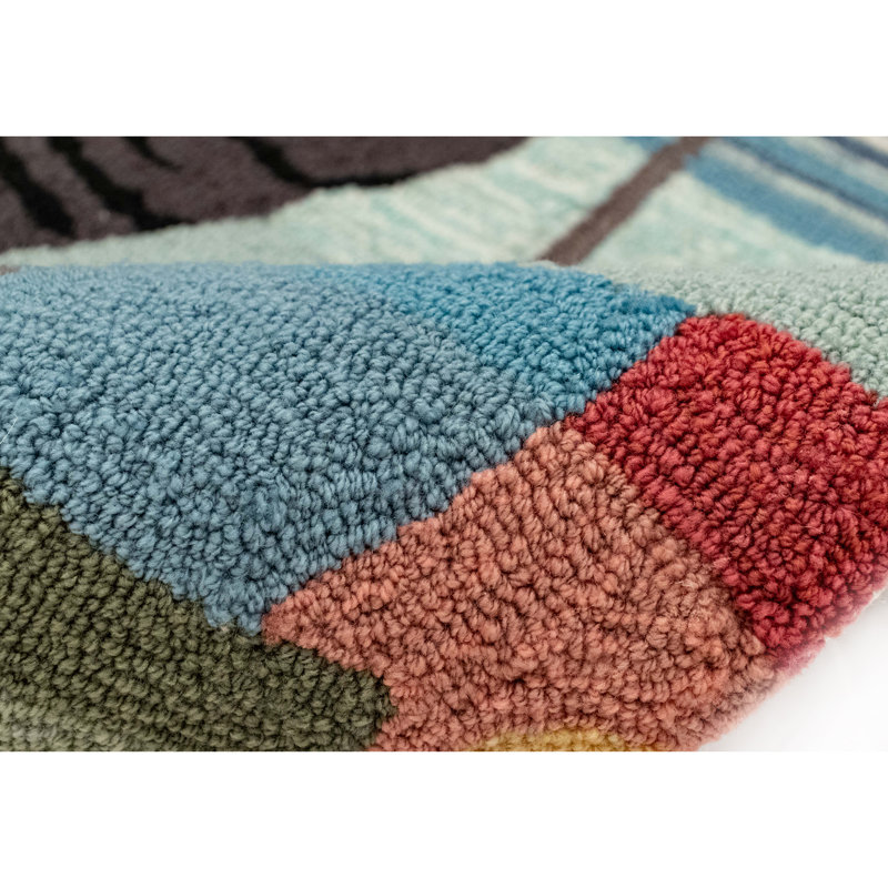 Sawbridgeworth No Pattern And Not Solid Color Polyester Kitchen Mat, Rectangle 1'8" x 2'6"