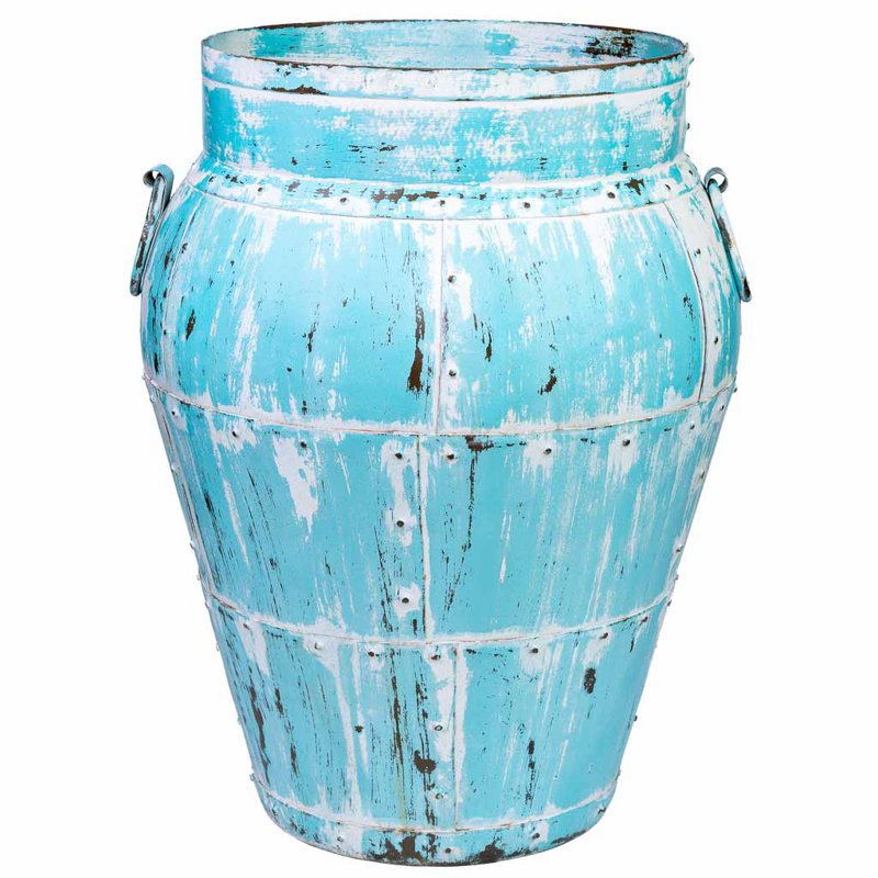 Delphina Metal Table Vase, Green