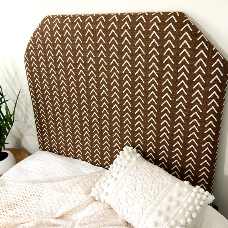 Cullompt Brown Boho Caramel College Dorm Twin XL Headboard with Hook & Loop Fastener