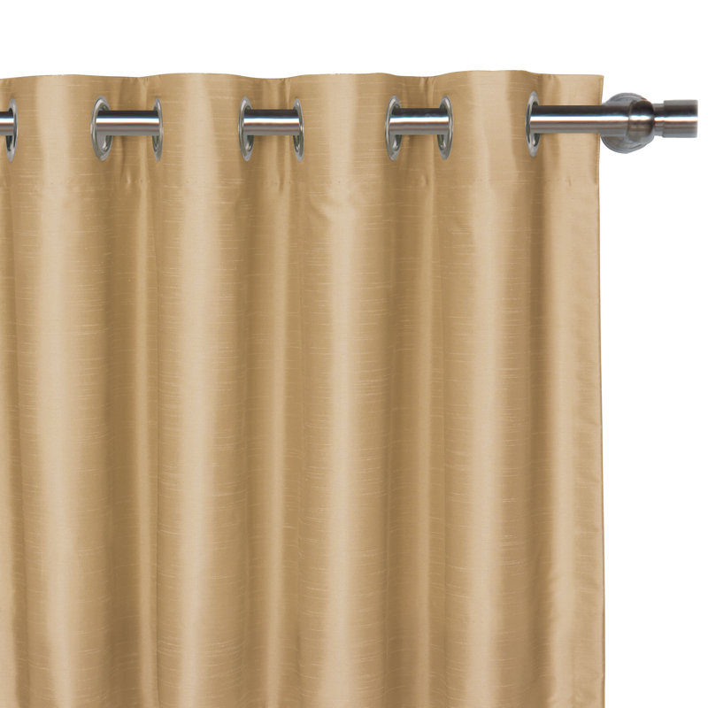 Panneau de rideau simple obscurcissant avec œillets Edris, Doré, L 96 po x L 108 po
