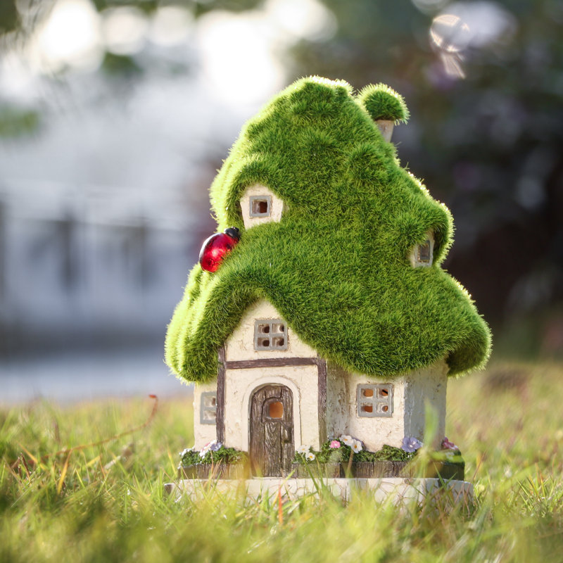  Resin Fairy House Garden Statue