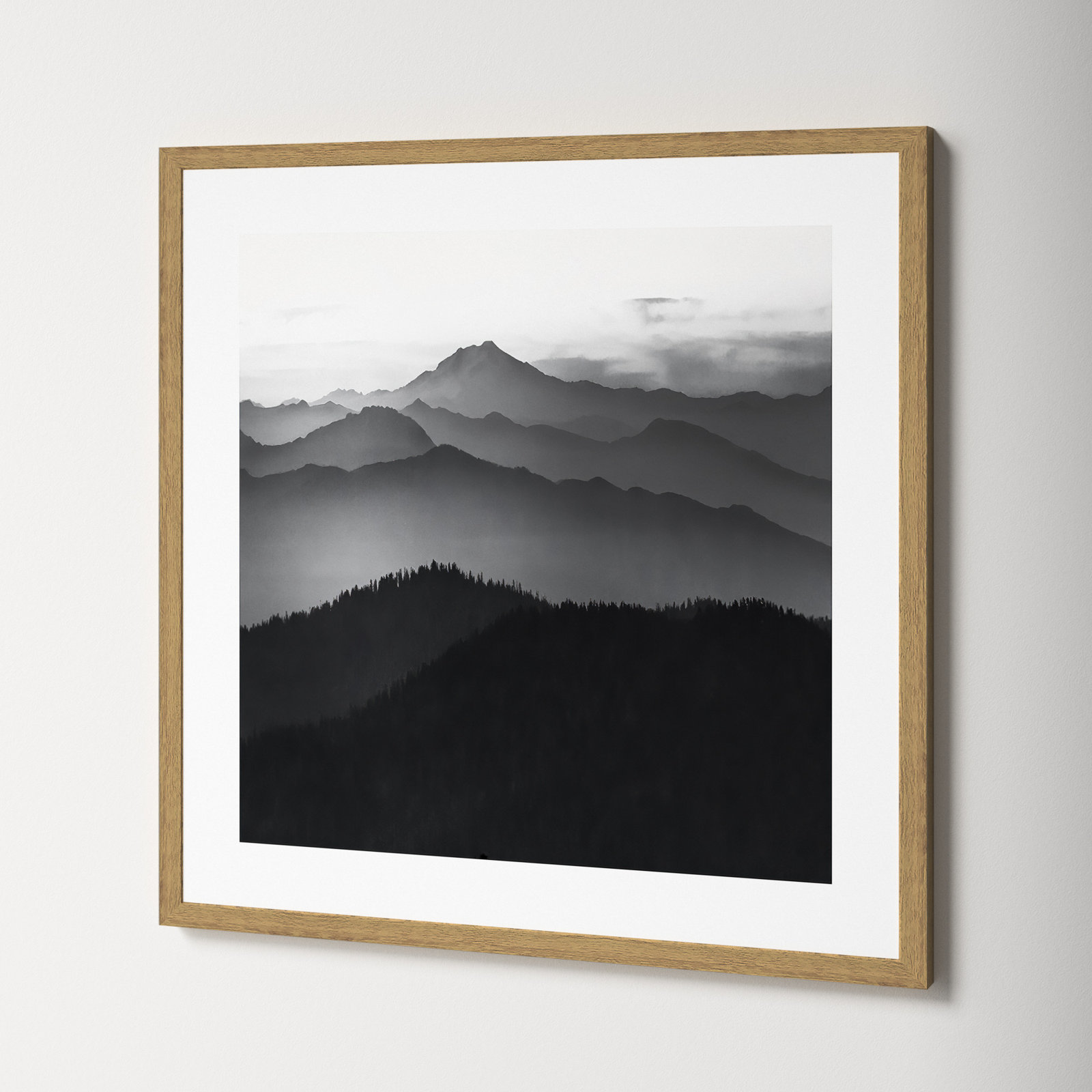 Cascades by Danita Delimont, 27.5" H x 27.5" W x 0.75" D, Natural Framed