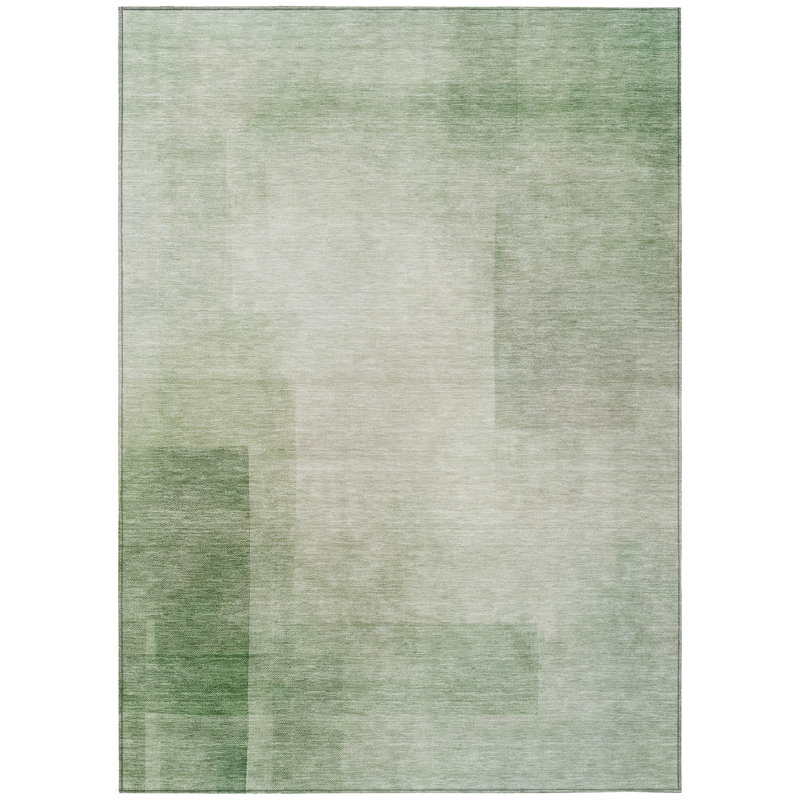 Tapis vert intérieur / extérieur lavable Serephina , 2 pi 6 po x 3 pi 10 po