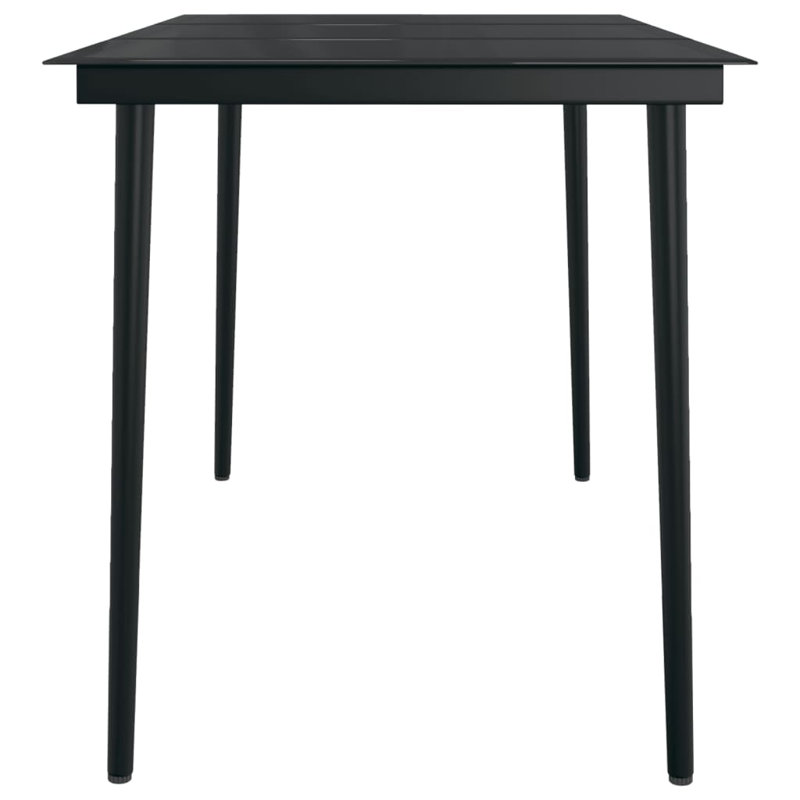 Laurenza Rectangular Metal Outdoor Dining Table , 140cm cm W 70cm cm D