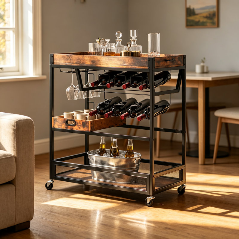 Wine Bottle & Glass Rack
