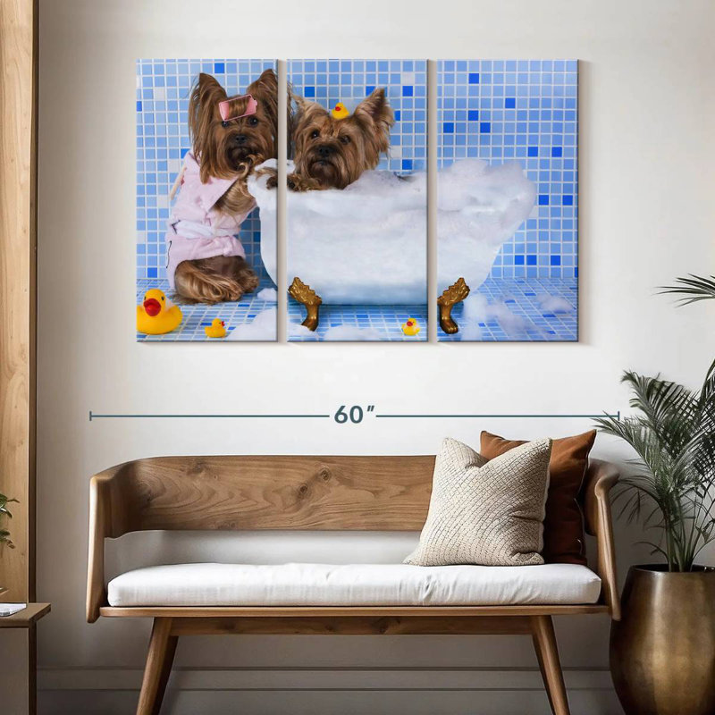 Ketti Bubble Bath Dogs, 32" H x 50" W