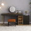 Meuble-lavabo de haute qualité avec tabouret, très facile à assembler, plateau en verre, avec prise de courant, très grand espace de rangement, armoire auxiliaire extensible-1589595422-1570404078