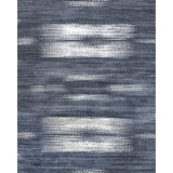 Hand Knotted Area Rug in Black/Silver