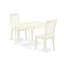 L'ensemble de salle à manger 3 pièces contient une table de cuisine rectangulaire avec Dropleaf et 2 chaises, acajou-1884321139-1884321137-1970694921