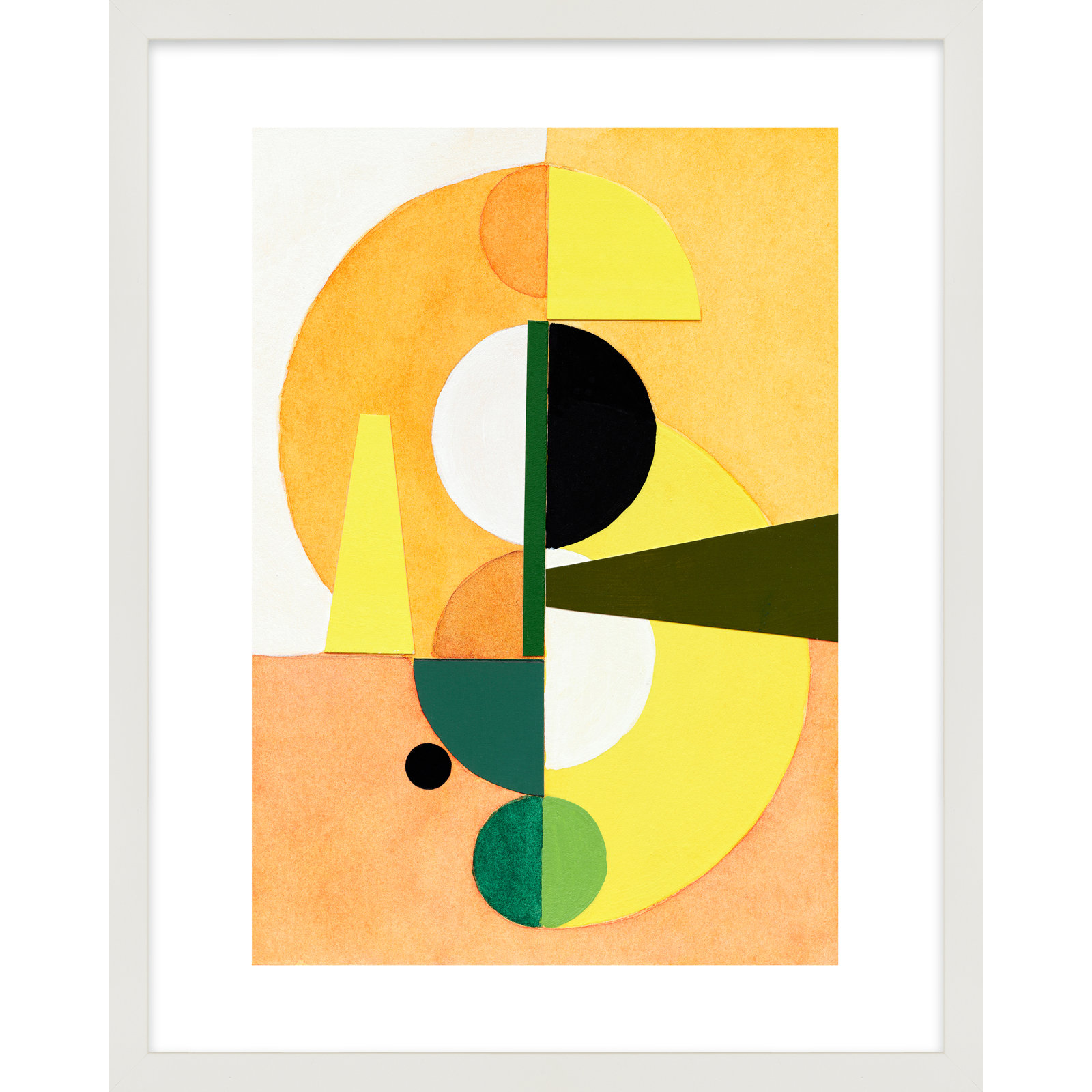 Composition Nr. 19 by Allison Rietta, 16" W x 20" H, White