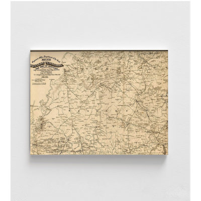 Western Tennessee et partie du Kentucky 1865 par cartes rétro, carte du Tennessee rétro, Kentucky Wall Art, décoration murale ferme rustique