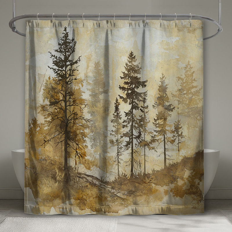 Rideaux de douche Misty Forest, L 70 po x H 93 po
