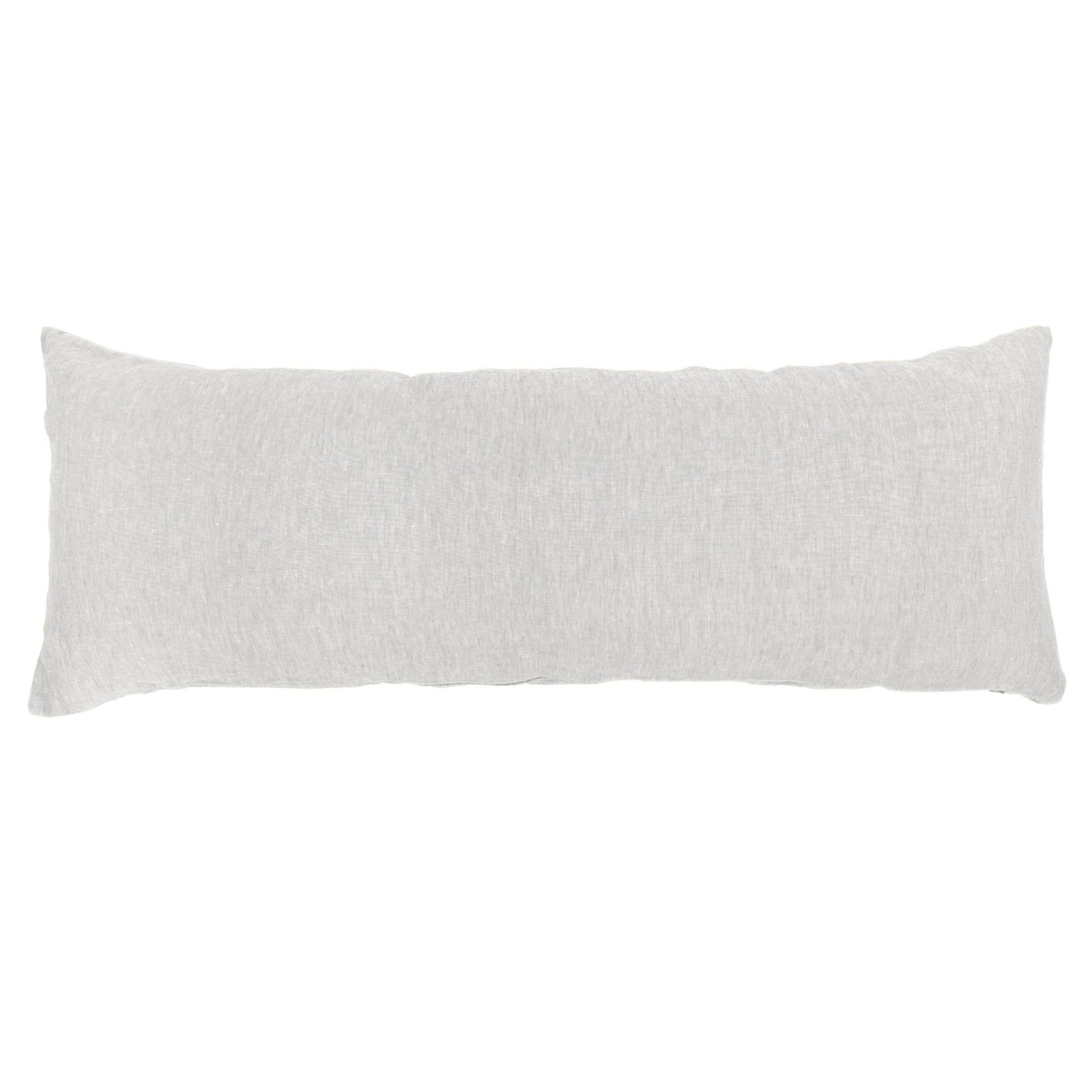 100% French Linen Pillow Sham, Pebble Heather, Rectangle 16"H x 44"W, Down Alternative