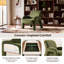 Fauteuil d'appoint moderne en velours COLAMY AURA, fauteuil lounge rembourré, vert, ensemble de 1-137137828