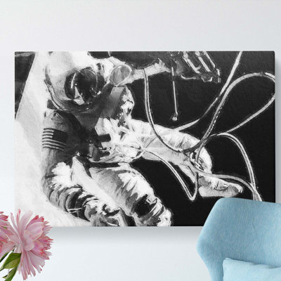 Astronaut in Zero Gravity - Wrapped Canvas Painting Pint - Wrapped Canvas