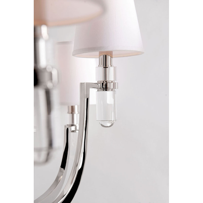 Dayton 9 - Light Chandelier, Aged Brass, White