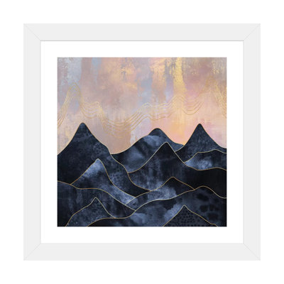 Impression d’art graphique, "mountainscape I" par Elisabeth Fredriksson