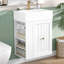 20-inch Bathroom Vanity With Smooth Ceramic Basin, Drawer Cabinet, Side Compartment & Design For Small Bathrooms