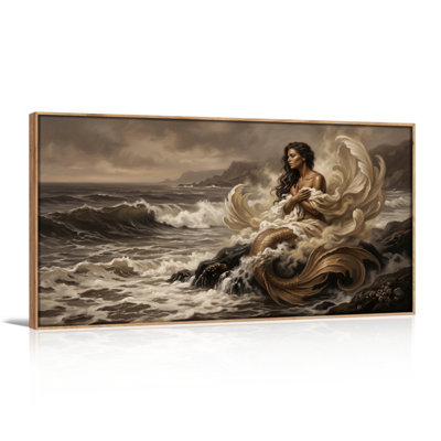 Ensemble de 1 toile murale Sirène mythique