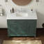 Meuble-lavabo simple autoportant de 42 po avec plateau en pierre reconstituée Abramowitz-878705702