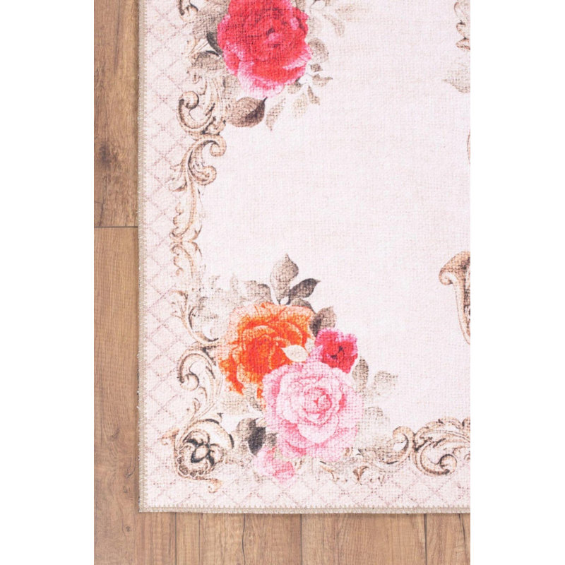 Tapis beige Ottilie, Rectangle 4 pi 8 po x 6 pi 3 po