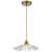 11" Vintage Flower Pendant Light, Hand-Blown Glass Shade with Clear Options, Adjustable Brass Kitchen Island Lamp-280986537