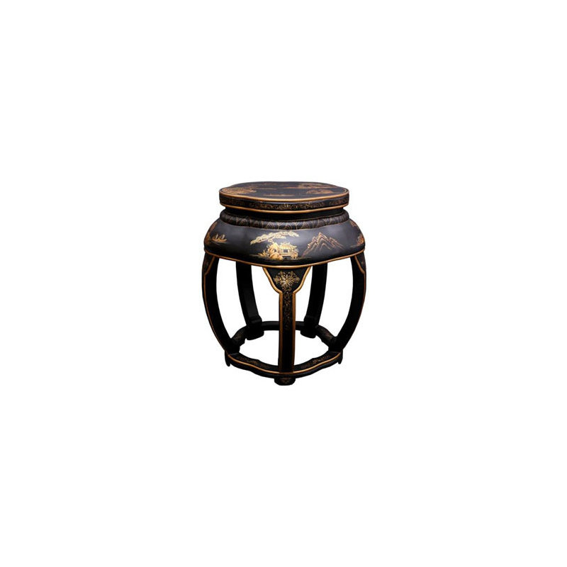 Tabouret d'appoint Camille, Noir