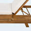 Ensemble de méridienne en bois d'acacia 4 pouces réglable Coussin résistant à l'eau 4 positions
