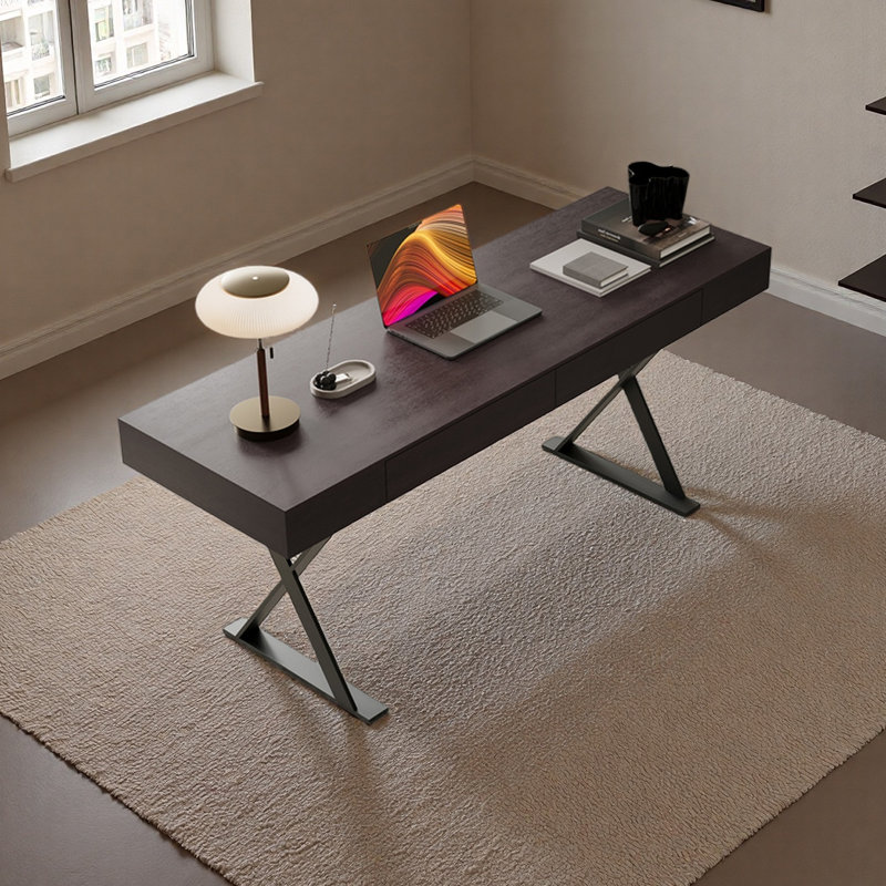 Bureau à domicile de style rétro, H 29,52 po x l 70,86 po x P 27,55 po