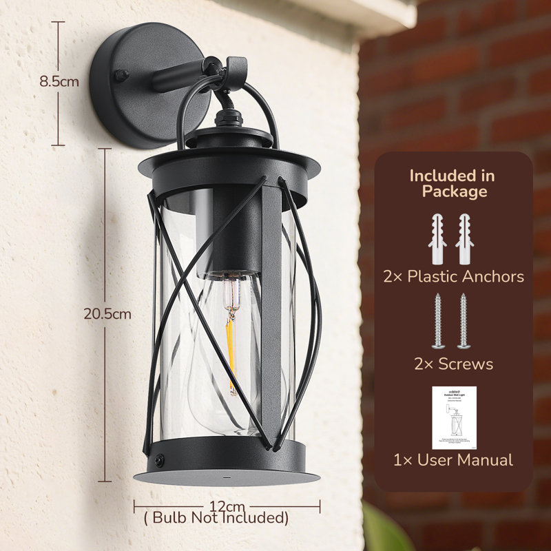 20.5cm H Outdoor Wall Lantern