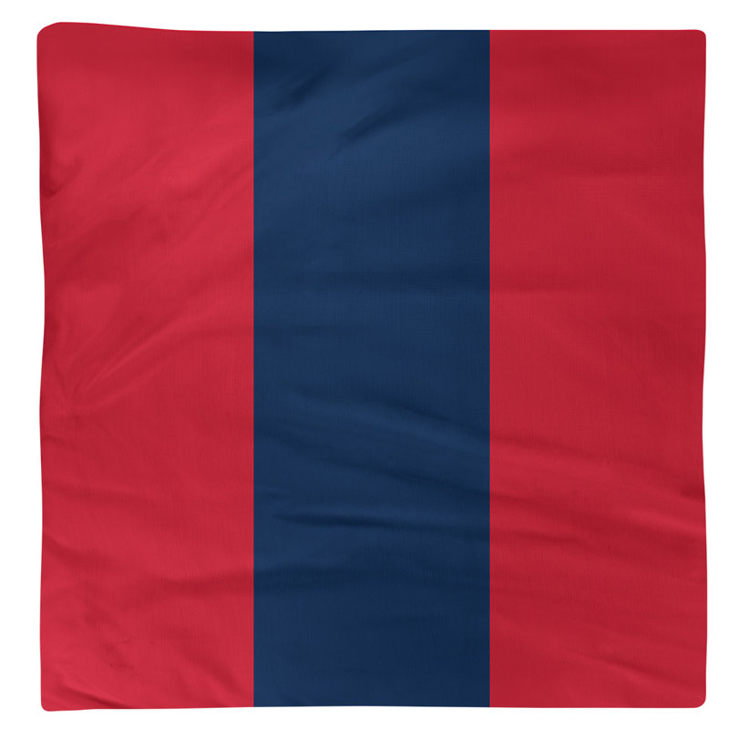 Striped Square Napkin, 22" x 22", Red/Blue/Red, Polyester