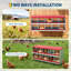 Boîte de nidification à 10 compartiments pour poulets, boîte de ponte en acier galvanisé robuste pour poules poules, nichoirs antirouille avec couvercle 62,99 po x l 18,9 po x H 27,95 po rouge