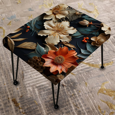 Vintage Tuscan Flowers - Paisley Rectangle Ottoman