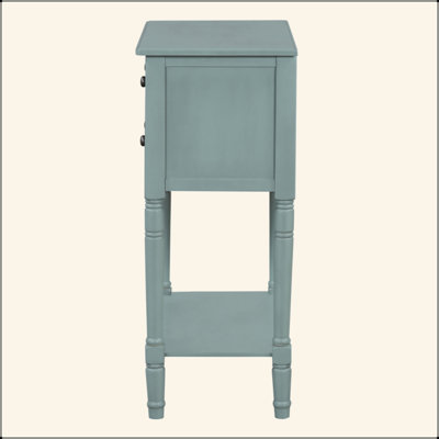 Narrow Console Table, Slim Sofa Table With Three Storage Drawers And Bottom Shelf