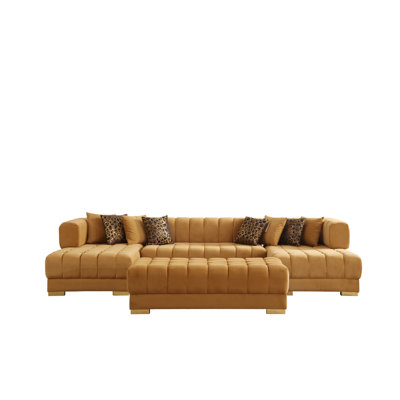 Jatavis Velvet Ottoman