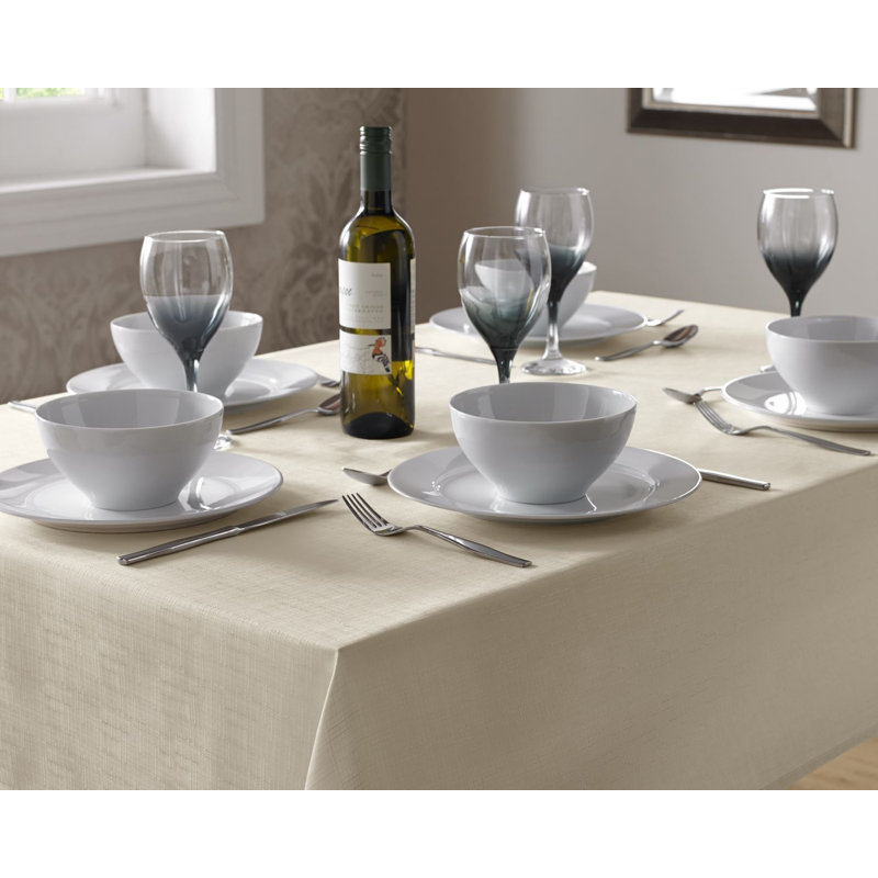 Select Tablecloth 135 X 180Cm Oblong Ivory, 135cm W x 180cm L, Ivory